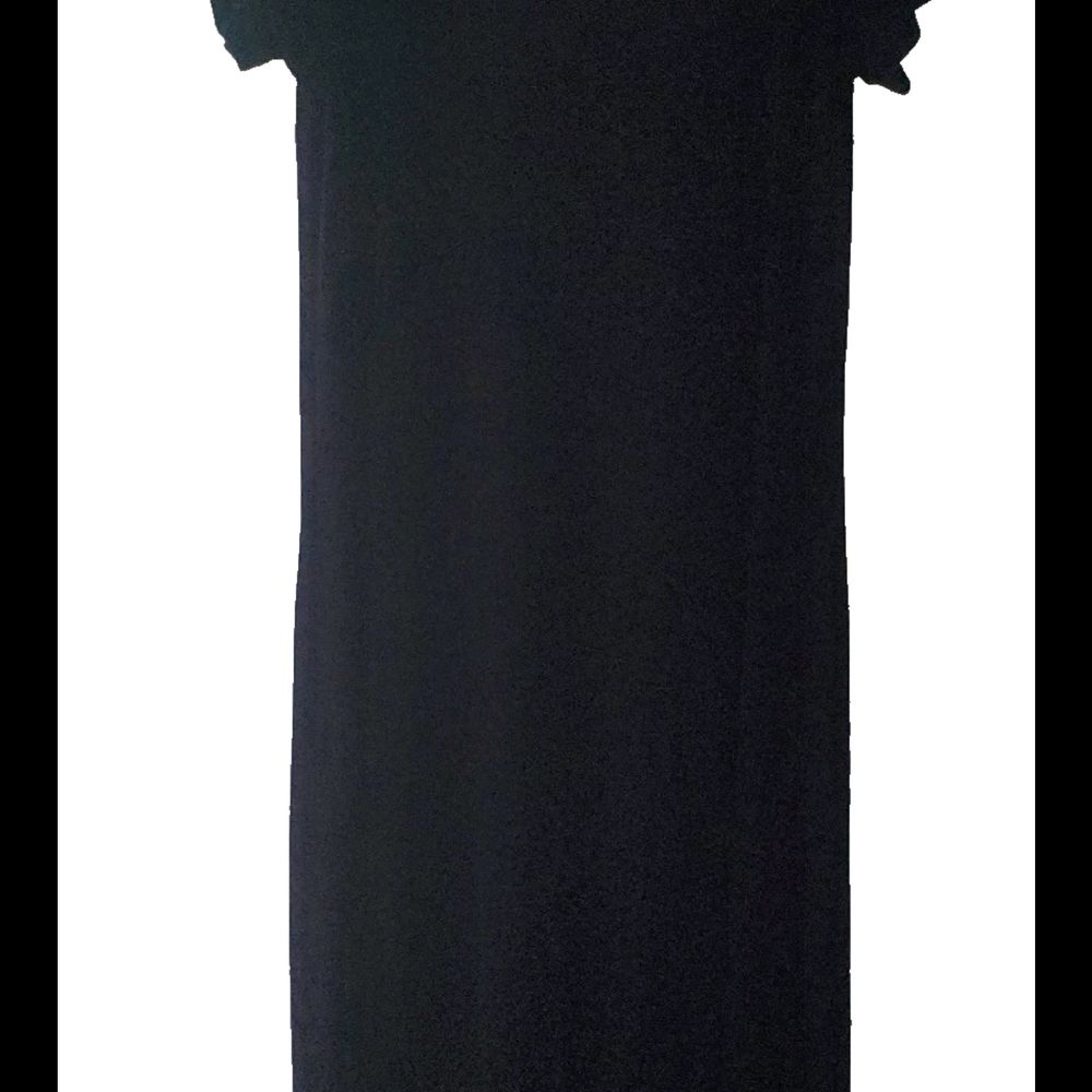Cassini Black Velour‎ Maxi Dress L Short Slv Stretch Goth Witchy Whimsigoth Vamp - Picture 5 of 13